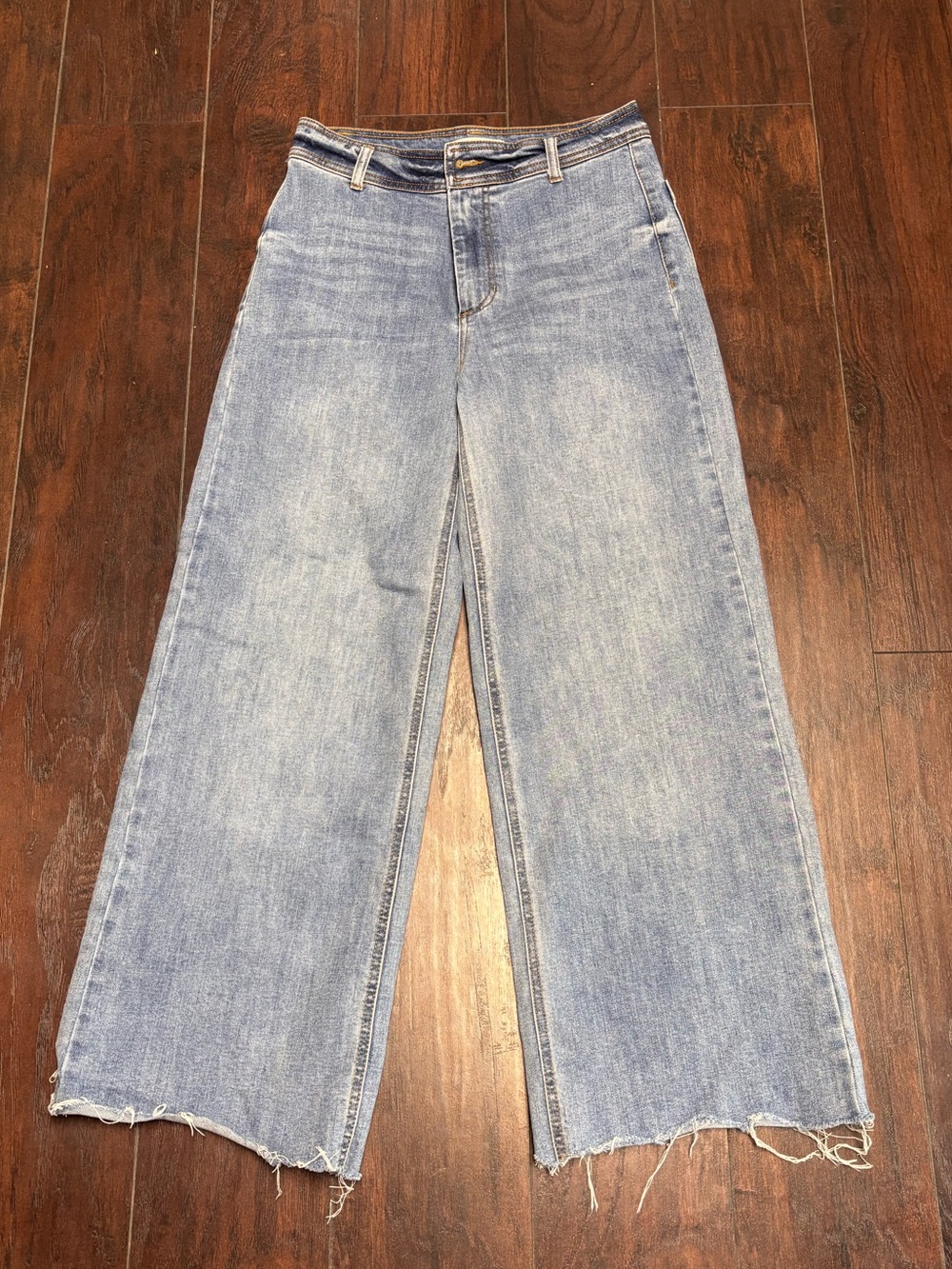 Oat New York Light Blue Wide-Leg Jeans